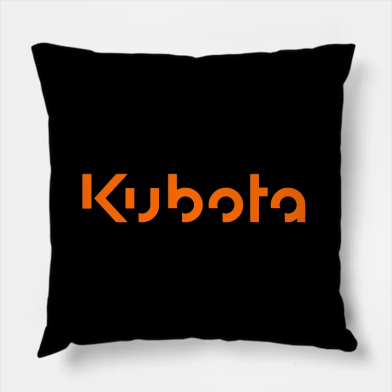 Kubota Corporation Orange Logo Design Throw Pillow