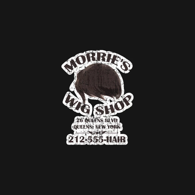 Vintage Wig Shop Logo: Morrie's in Queens, New York Desk Mat