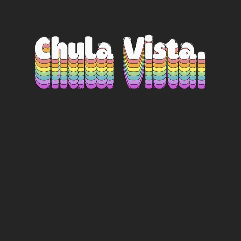 Chula Vista, CA  Retro Typography Design Female Pullover Sweatshirt