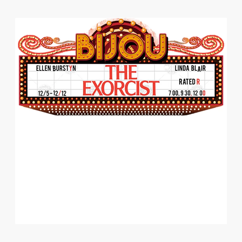 The Exorcist Marquee Throw Pillow