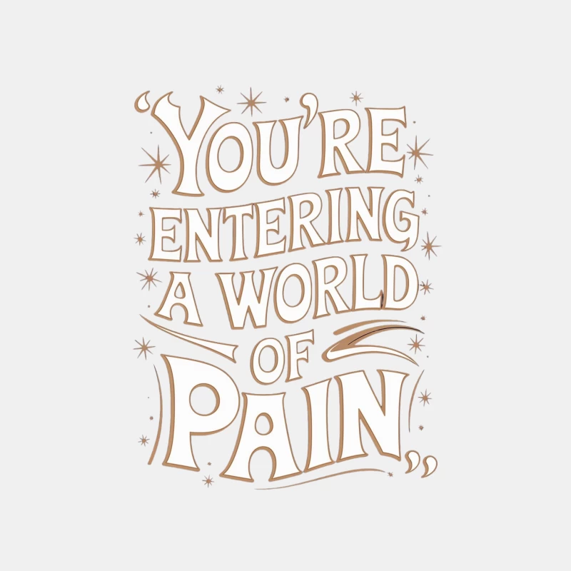 Humorous Typography: A Sarcastic Warning About Pain Male Tank Top