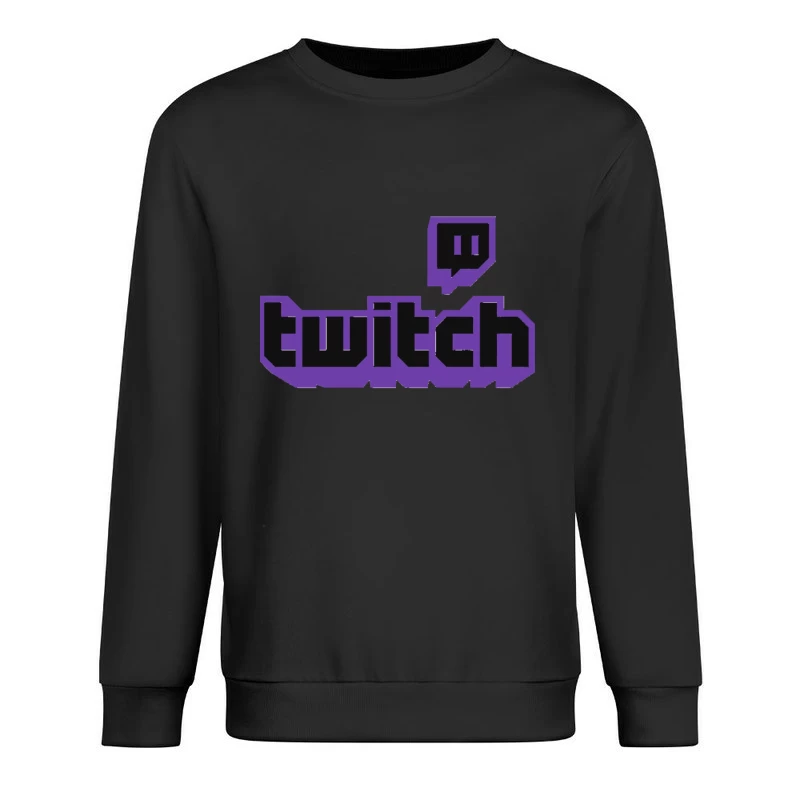 Twitch Gaming Platform Purple Logo Male Pullover Sweatshirt