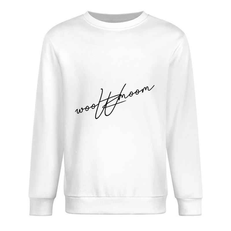 Wolkenmond-Design mit Schriftzug Herren Pullover Sweatshirt