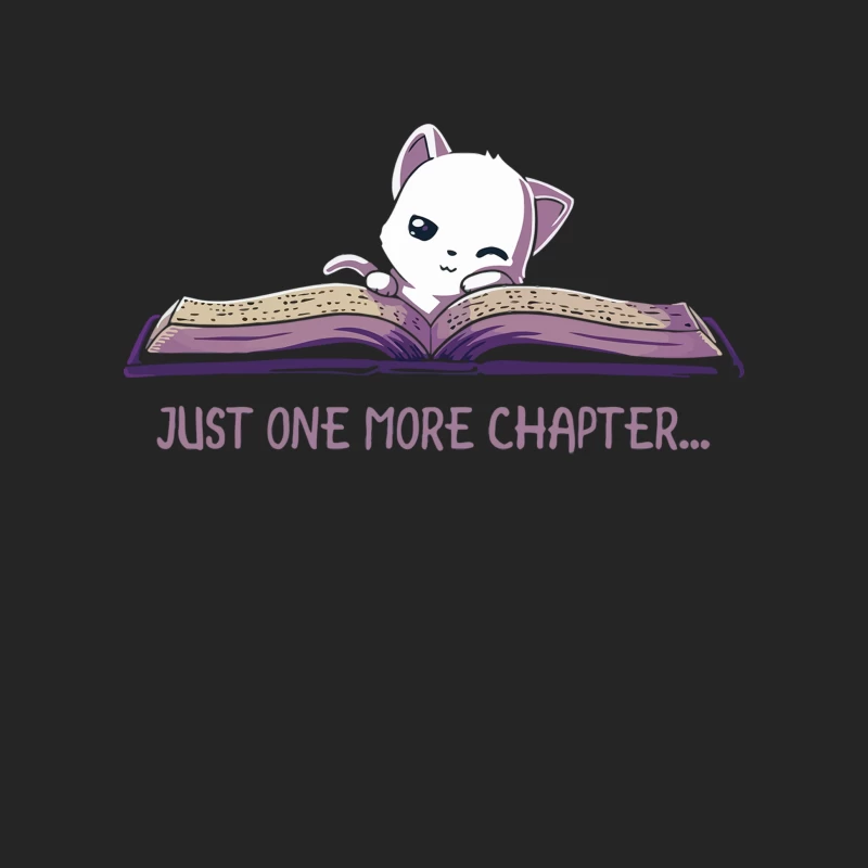Cute Cartoon Cat Reading One More Chapter Female Pullover Sweatshirt