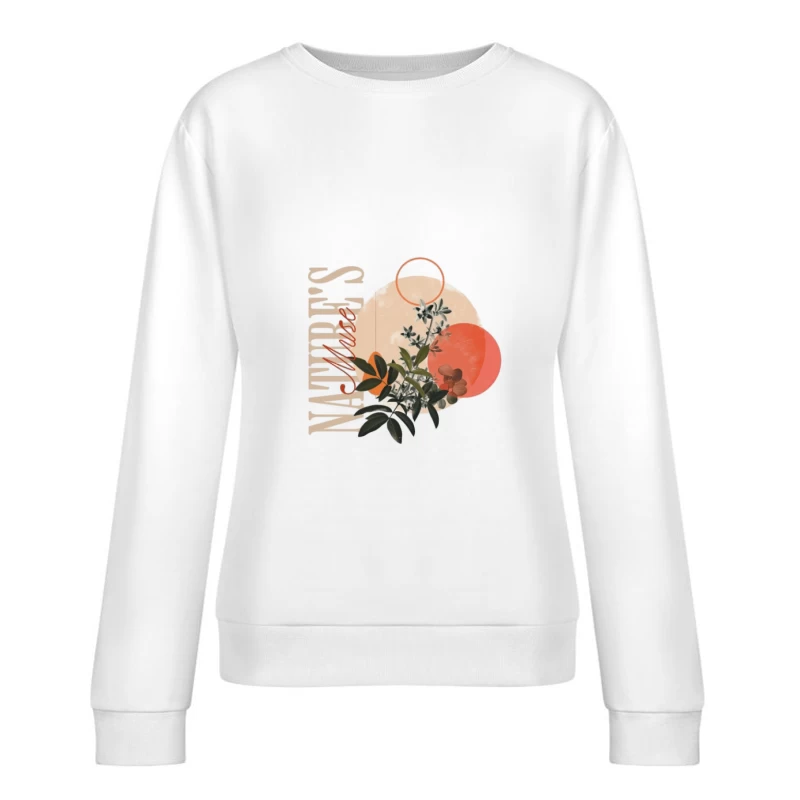 Inspiration de la nature: art floral en tons orange Femme Sweat-shirt à enfiler