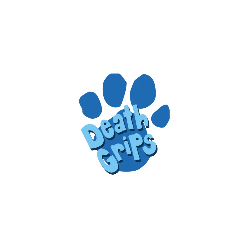 Death Grips Blue Paw Print Logo Design Travel Mug