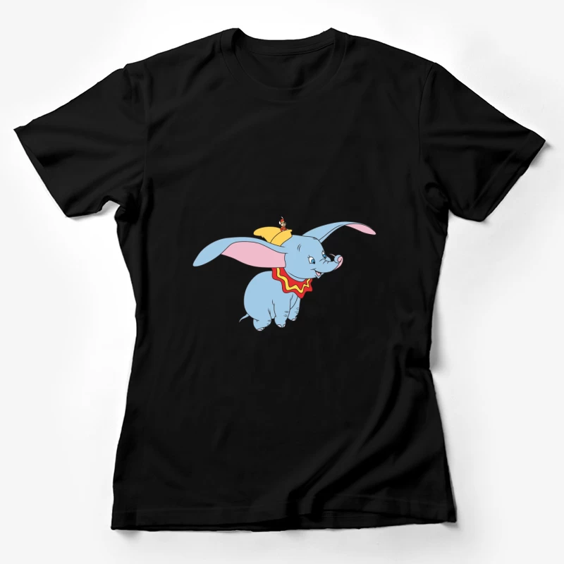 Fliegender Elefant mit großem Hut Damen T-Shirt