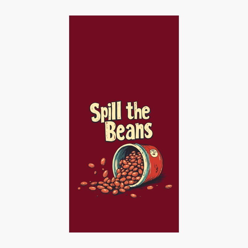 Spilling Beans: A Quirky Illustrated Idiom iPhone Case