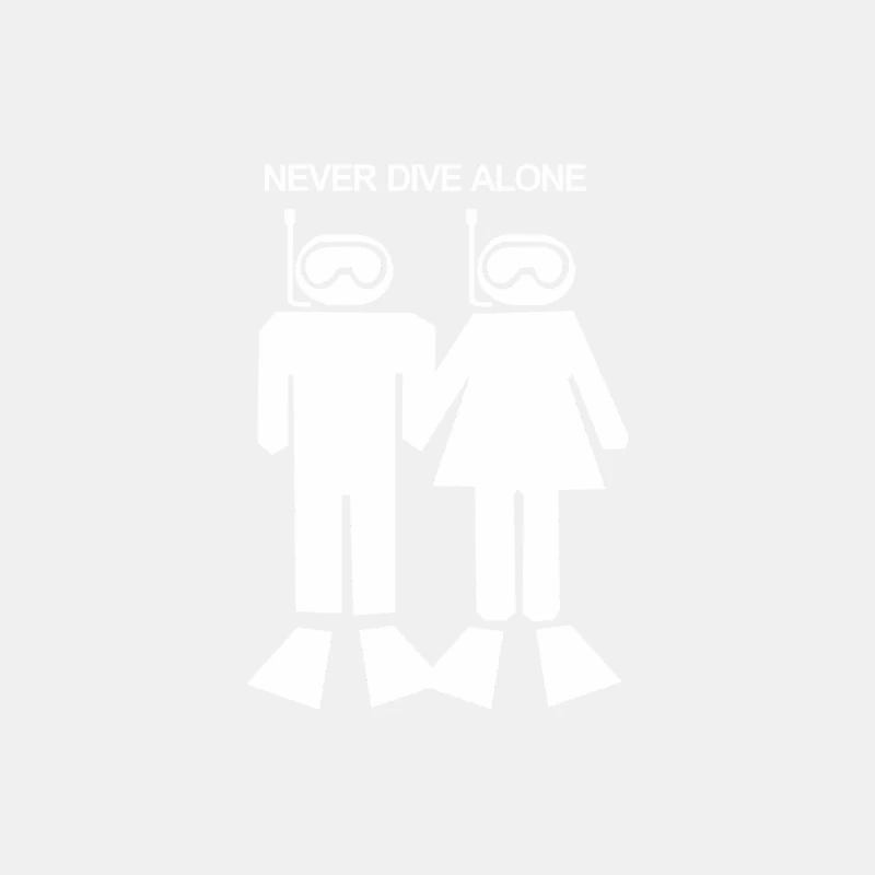 Never Dive Alone Scuba Diving Male Tank Top