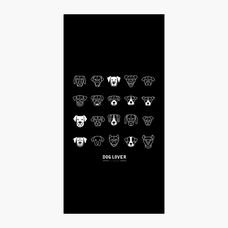Diverse Dog Breed Sketches: A Canine Face Collection iPhone Case