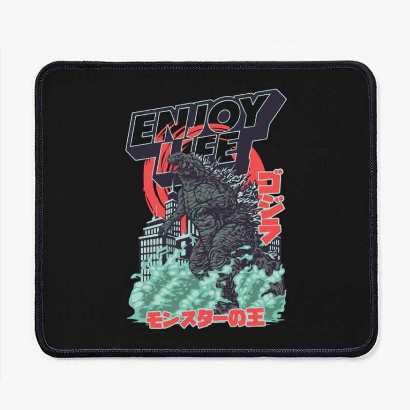 Godzilla Enjoy Life Graphic Mouse Pad