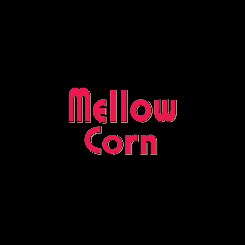 Retro Pink "Mellow Corn" Typography Logo Design Coffee Mug