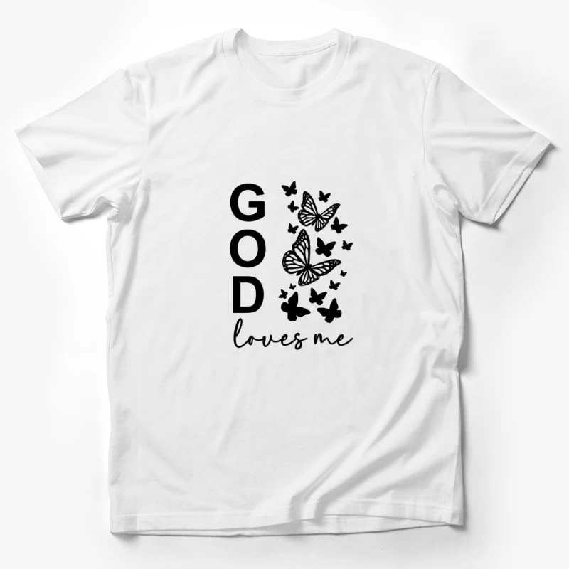 Dieu m'aime Design Papillons Homme T-Shirt