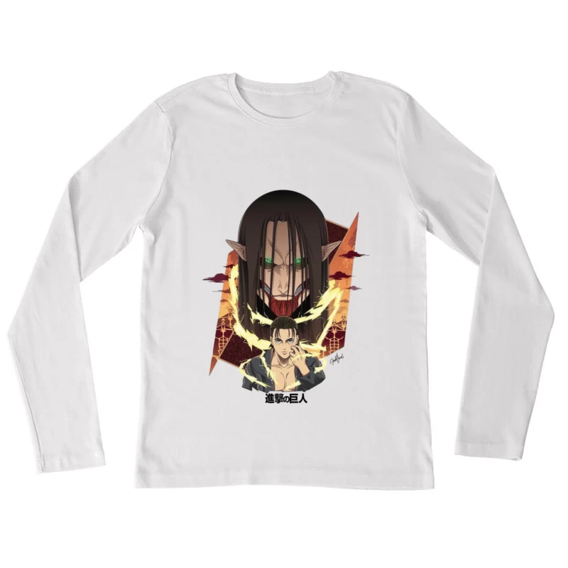 Titan-Kampf mit Energieaura Damen Langarm T-Shirt