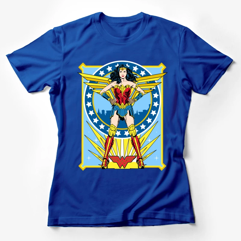 Wonder Woman Comic Art Illustration Female T-Shirt