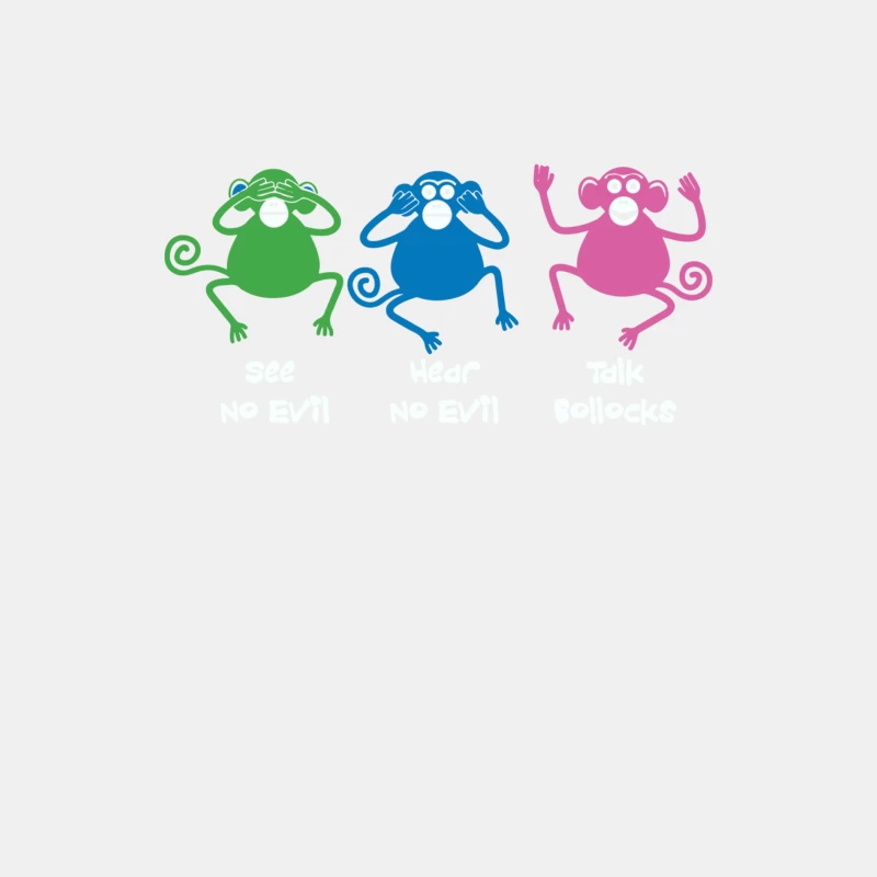 Three Monkeys Talking Nonsense Male Tank Top
