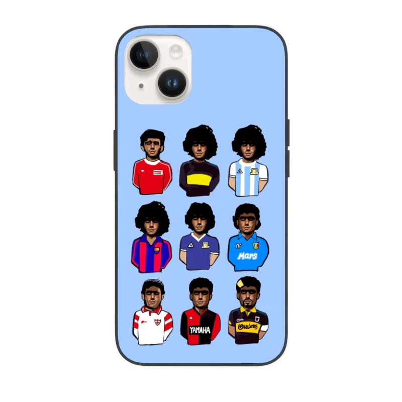 Retro Football Legends - THE MARADONAS iPhone Case