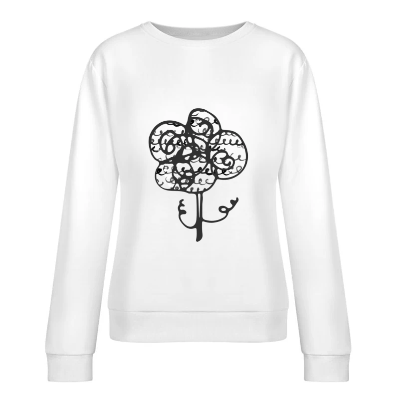 Motif floral à motifs Femme Sweat-shirt à enfiler