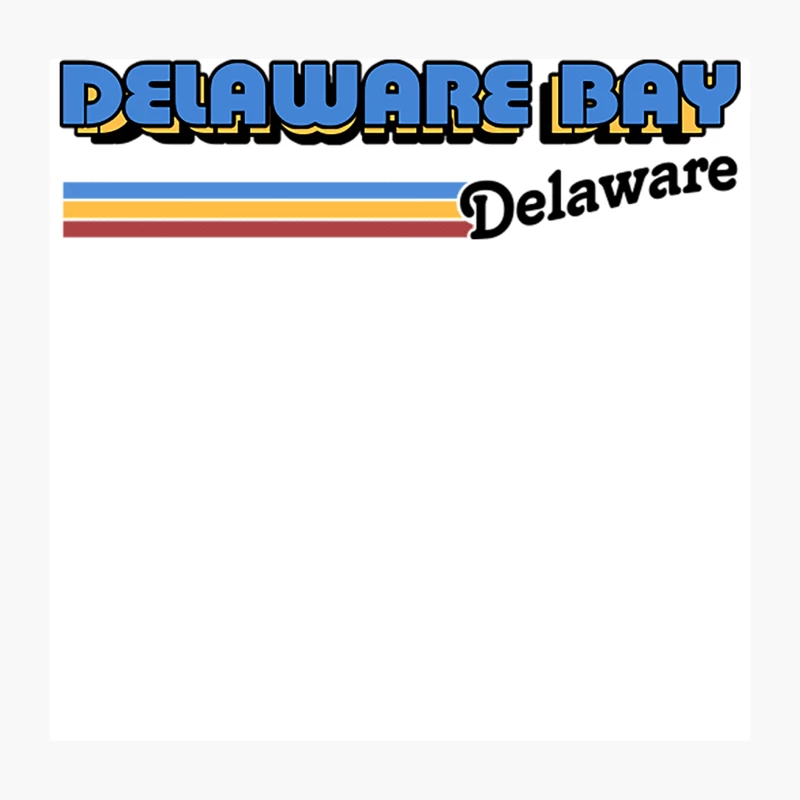 Delaware Bay, Delaware   Retro Styled Design Throw Pillow