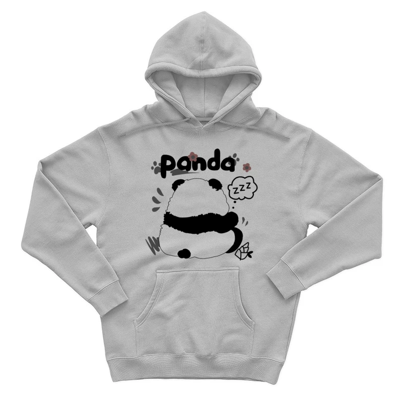 Schlafender Pandabär mit Blumen Herren Pullover Hoodie