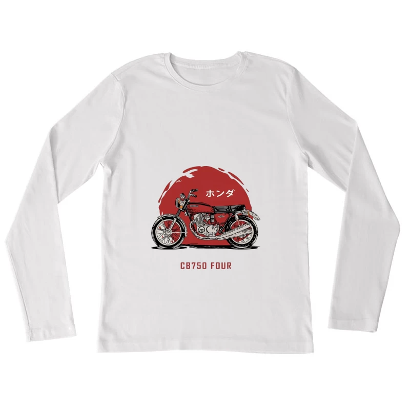 Klassisches Motorraddesign: Honda CB750 Four Damen Langarm T-Shirt