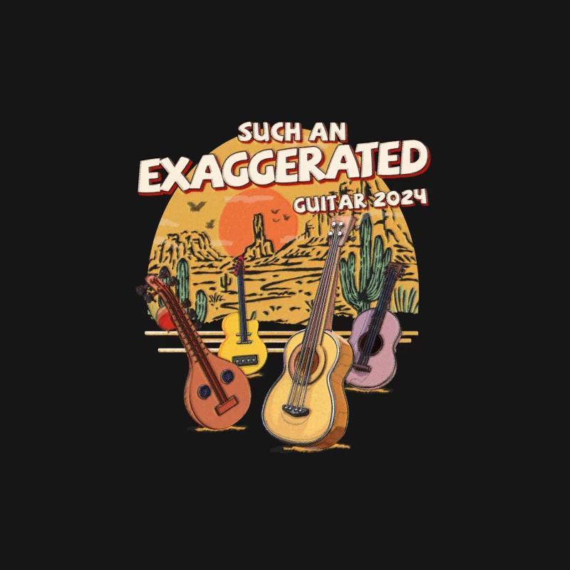 Exaggerated Gitarrenfestival 2024 Herren Langarm T-Shirt