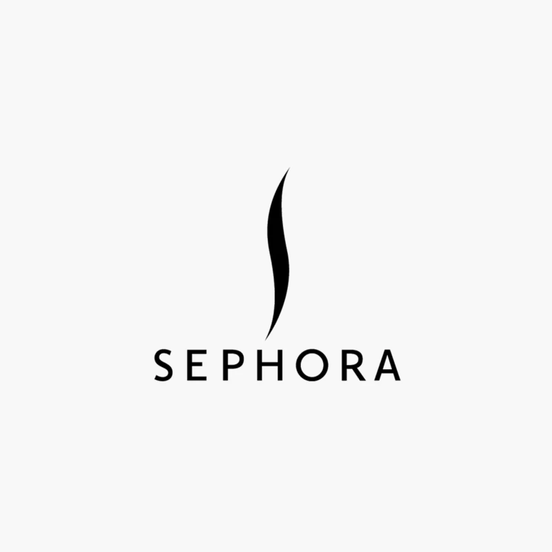 Sephora Black and White Minimalist Beauty Retailer Logo Cotton Tote Bag