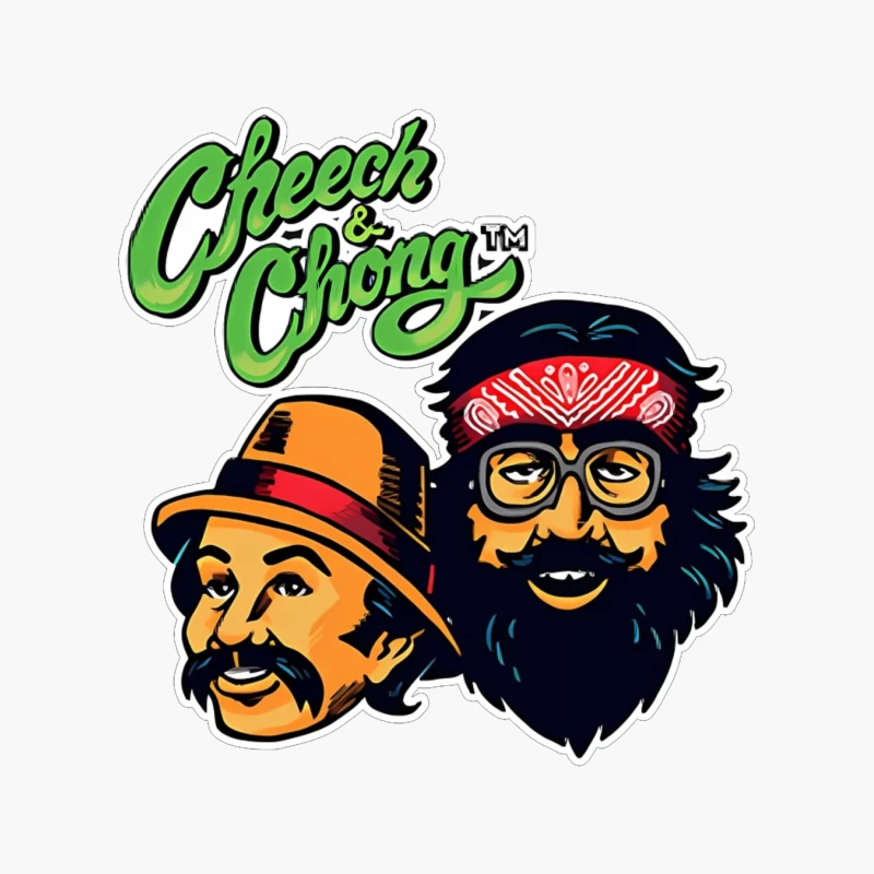 Cheech & Chong Retro Cartoon Logo Design Cotton Tote Bag