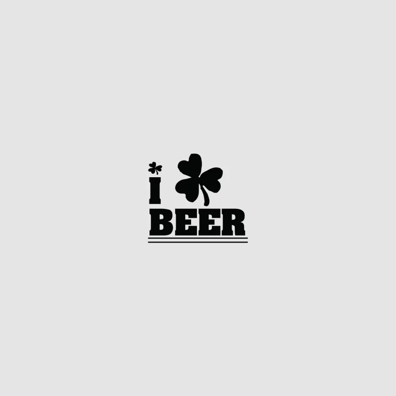 Design de trèfle amoureux de la bière Femme Sweat à capuche