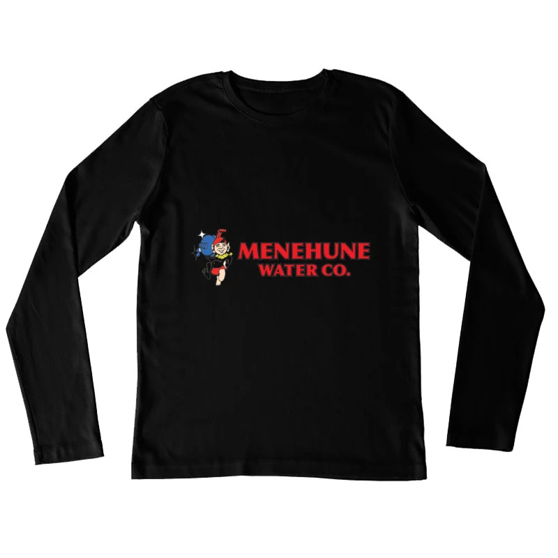 Vintage Menehune Water Company Logo with Cartoon Mascot Female Long Sleeve T-Shirt