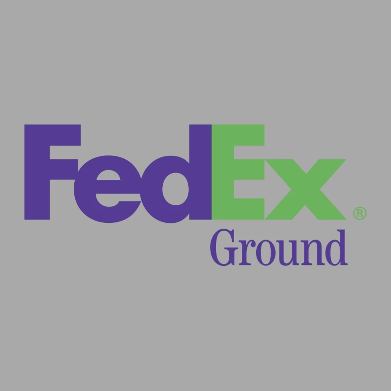 FedEx Ground Corporate Logo - Purple and Green Shipping Company Design Female Pullover Hoodie