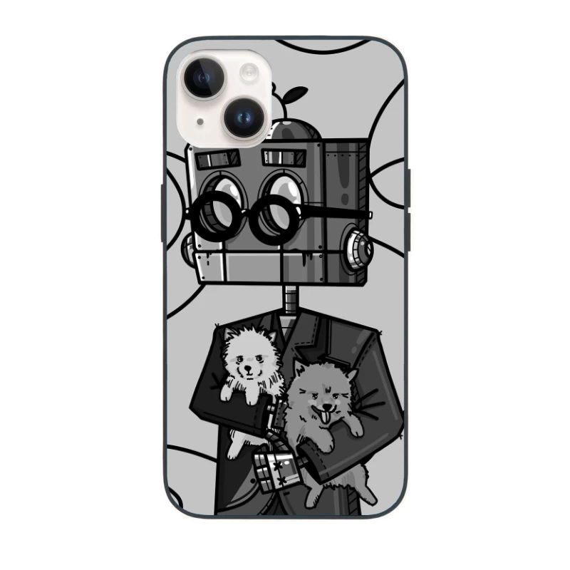 Robokite with Puppies iPhone Case