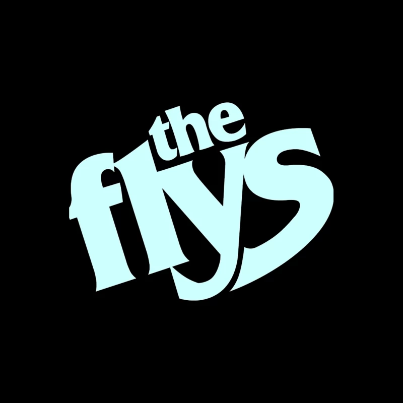 The Flys Band Logo in Light Blue Typography Mouse Pad