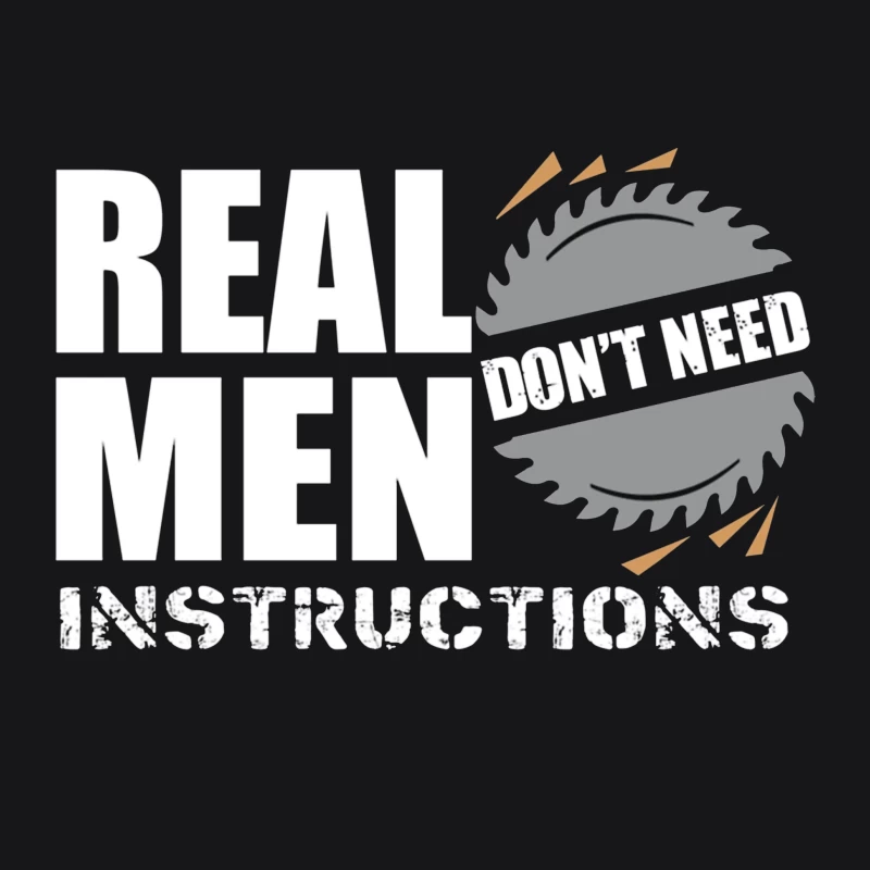 Real Men Instructions Industrial Construction Logo with Saw Blade Female Pullover Hoodie