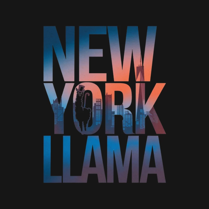 New York Llama: Urban Typography Meets Whimsical Wildlife Female Long Sleeve T-Shirt