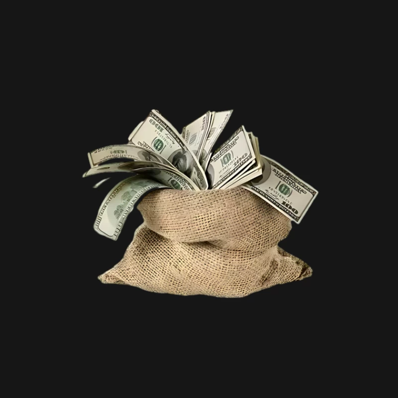 Sac d'argent rempli de dollars Homme T-Shirt