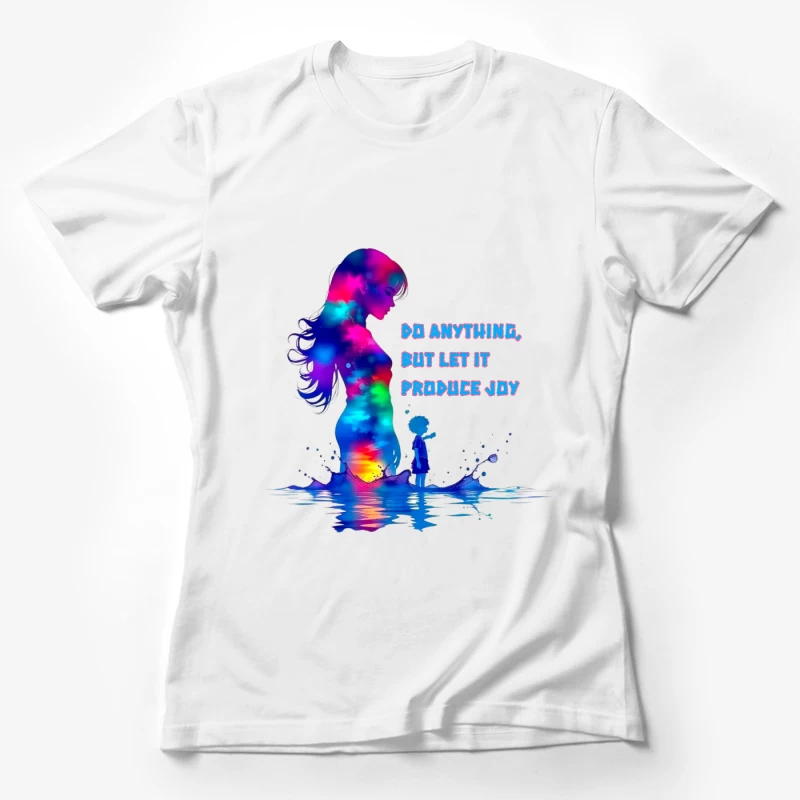 Colorful Silhouette of Joy Female T-Shirt