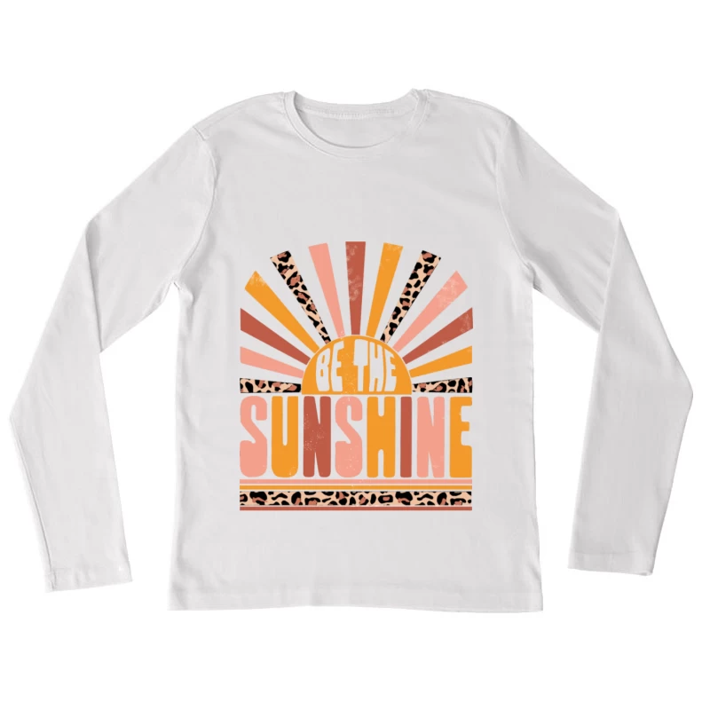Sei der Sonnenschein mit Leopardenmuster Damen Langarm T-Shirt