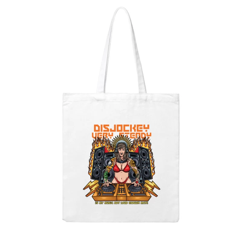 Dynamic DJ with Vibrant Energy Cotton Tote Bag