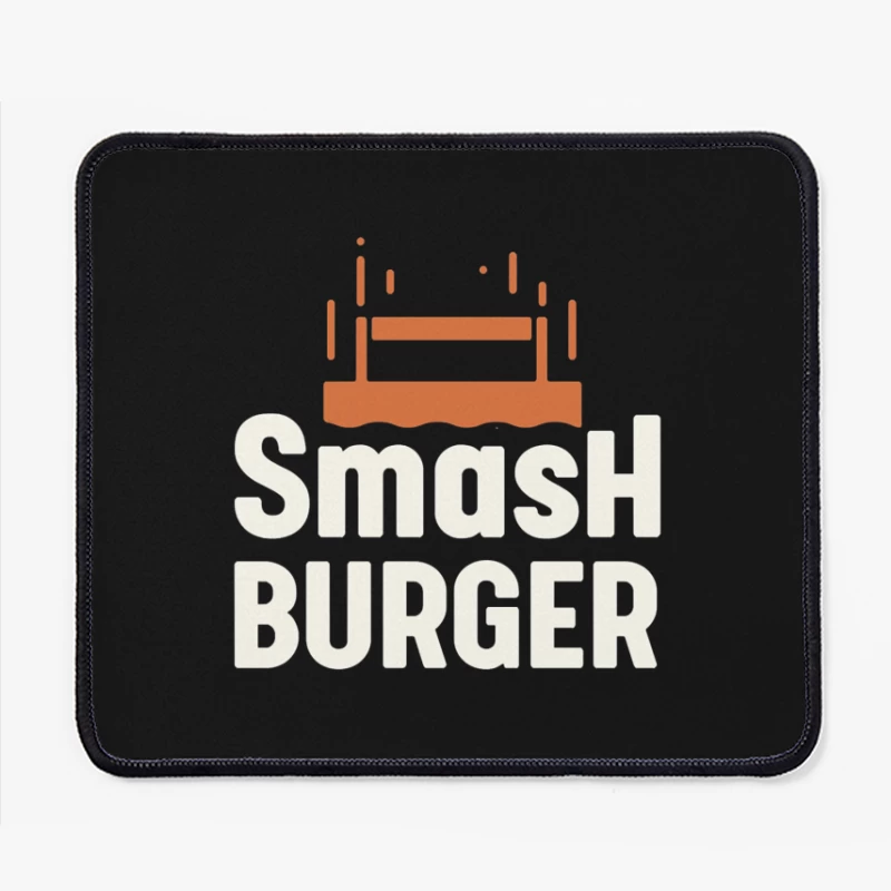 Smash Burger Minimalist Restaurant Logo Design Mouse Pad