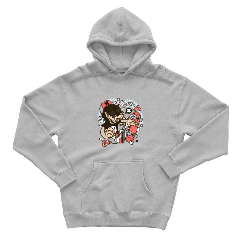 Skateur rebelle avec accessoires Homme Sweat à capuche