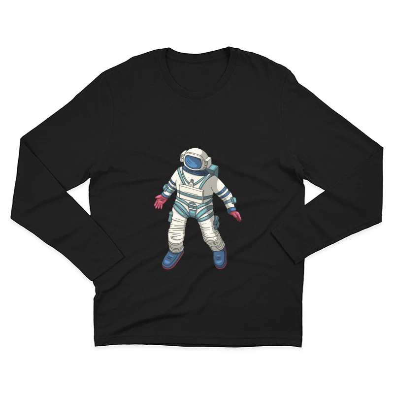 Illustration eines Astronauten im Raumanzug Herren Langarm T-Shirt