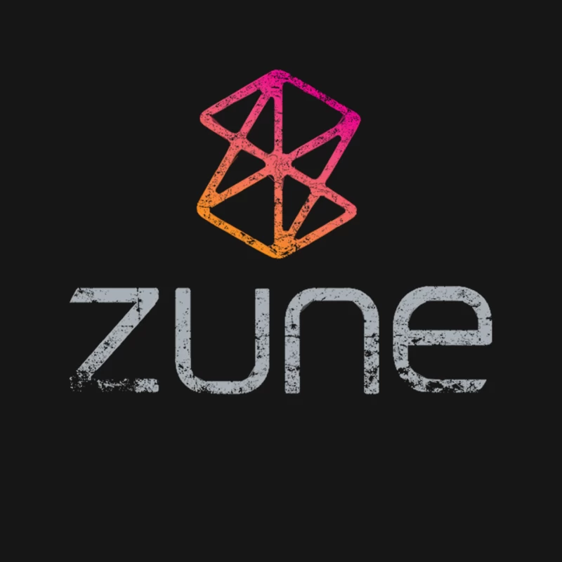 Zune Logo: Geometric Pink and Orange Gradient Design Mouse Pad