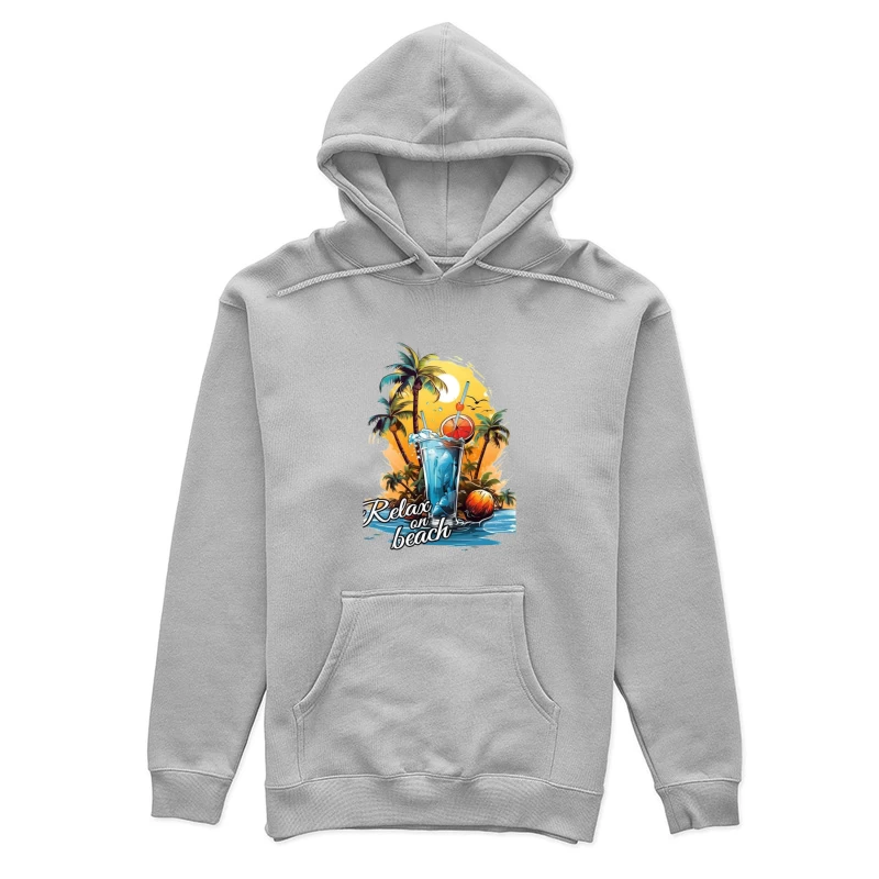 Beach Relaxation Cocktail Female Pullover Hoodie