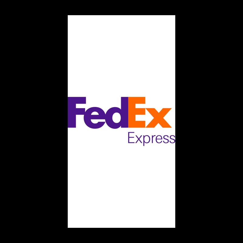 FedEx Express Corporate Logo Design in Purple and Orange iPhone Case