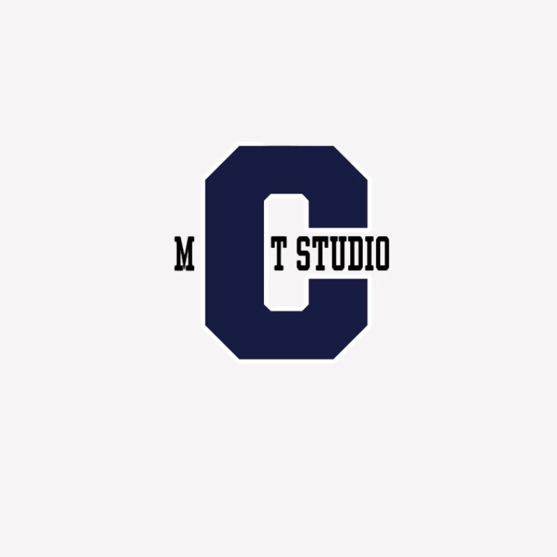 Logo Lettre C Bleu Homme T-Shirt