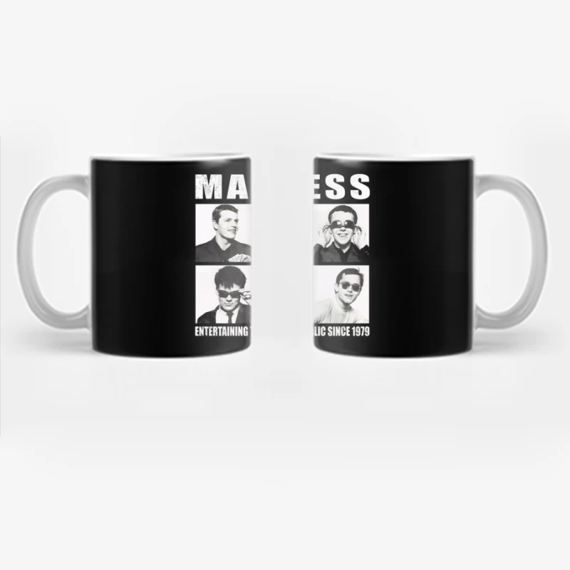 Vintage Portrait Collection of British Ska Band Madness - Since 1979 Coffee Mug