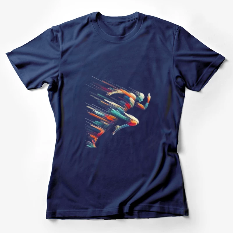 Dynamic Colorful Runner Female T-Shirt