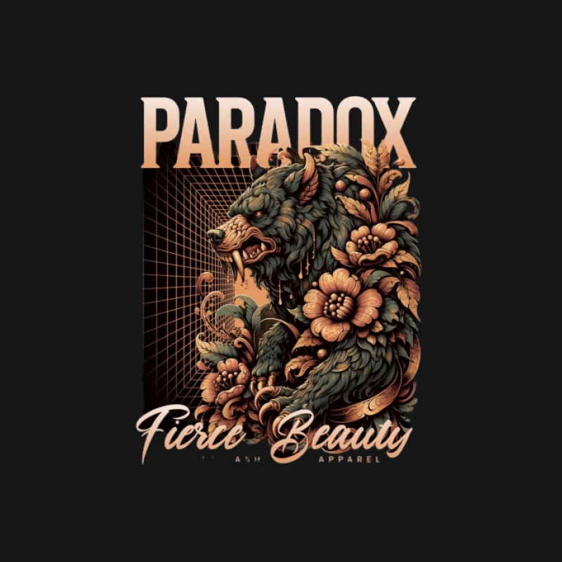 Paradoxe de l'ours, motif floral, beauté féroce Homme T-Shirt