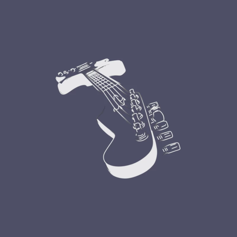 Illustration of a Guitar Travel Mug